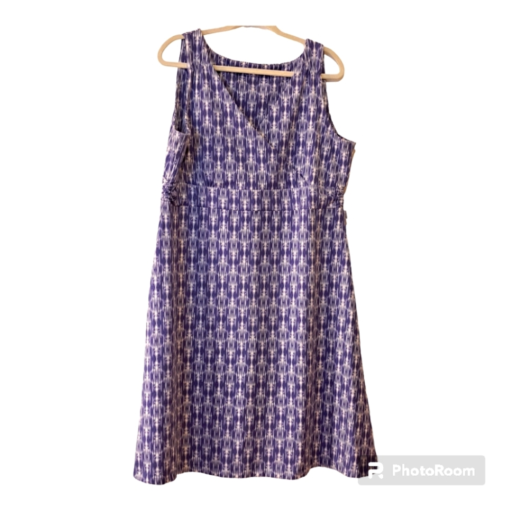 EDDIE BAUER Women's Aster Cross Over Travel Geometric Dress - Size 2XL